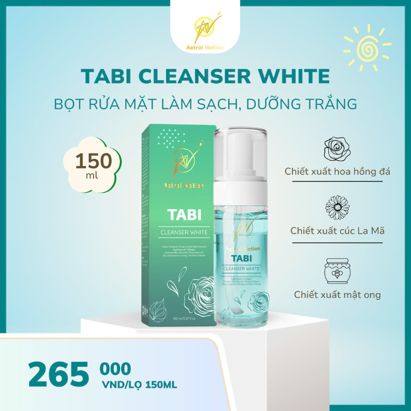 Tabi Cleanser White- bọt rửa mặt cao cấp