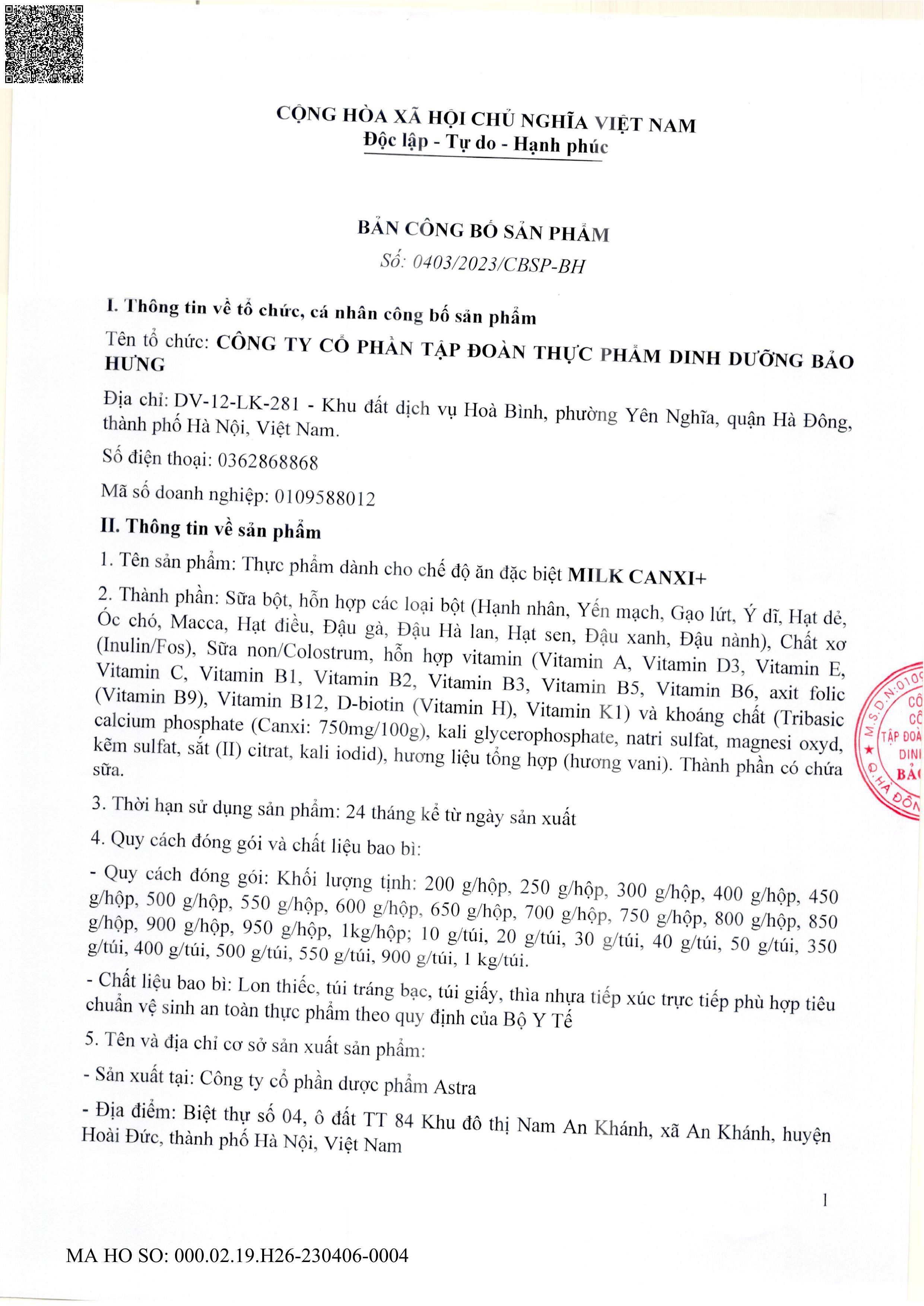 Sữa hạt Milk Canxi