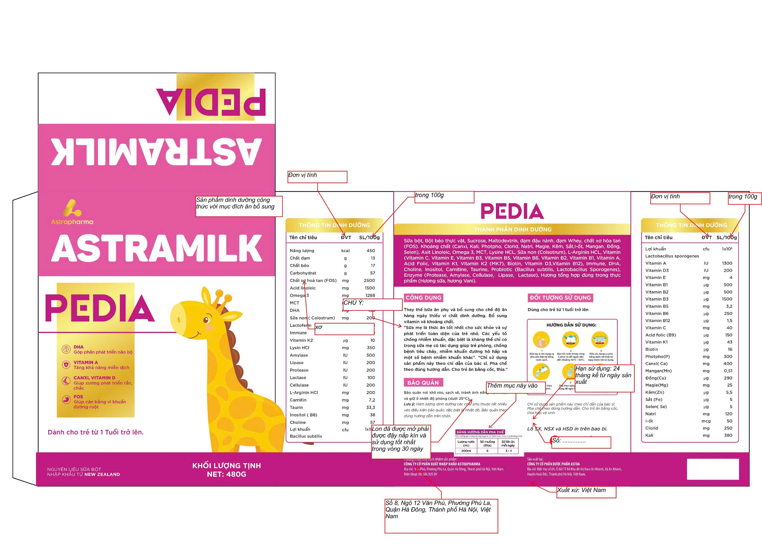 Astramilk Pedia/ 800gr