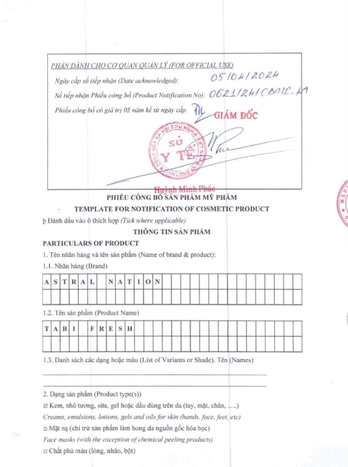 Tabi Fresh Serum- hôi nách, hôi chân