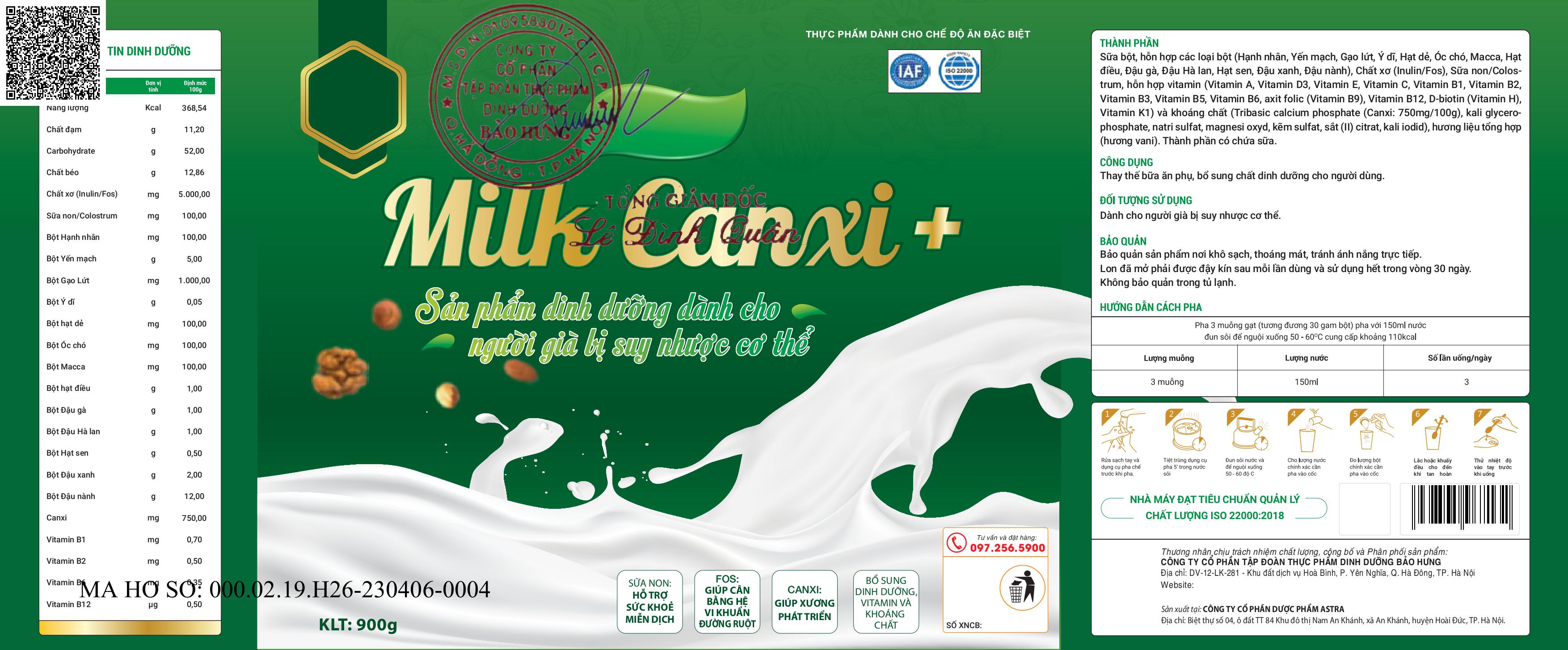 Sữa hạt Milk Canxi
